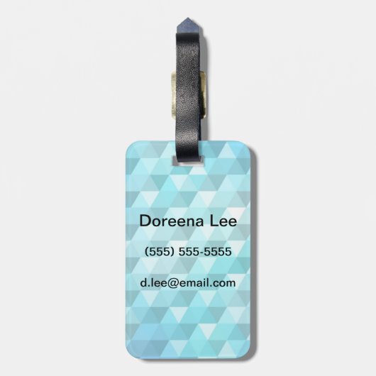 Abstracte achtergrond van mozaïekpatroon bagagelabel (Achterkant verticaal)