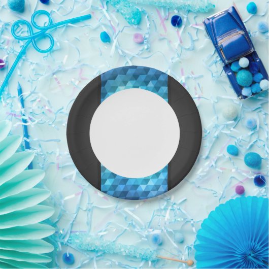 Abstracte achtergrond van mozaïekpatroon papieren bordje (Feest)