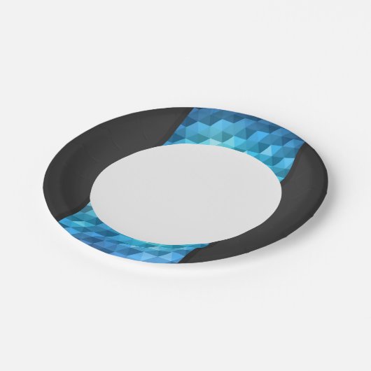 Abstracte achtergrond van mozaïekpatroon papieren bordje (Gekanteld)