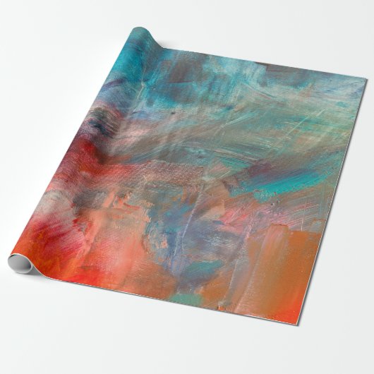 Abstracte achtergrond van olieverfschilderijen. Ol Cadeaupapier (Uitgerold)