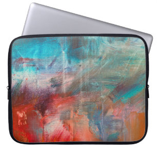 Abstracte achtergrond van olieverfschilderijen. Ol Laptop Sleeve