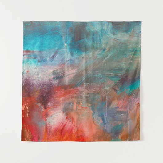 Abstracte achtergrond van olieverfschilderijen. Ol Wandkleed (Voorkant)