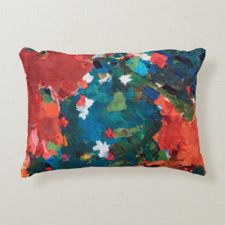 Abstracte achtergrond van olieverschilderen op can accent kussen
