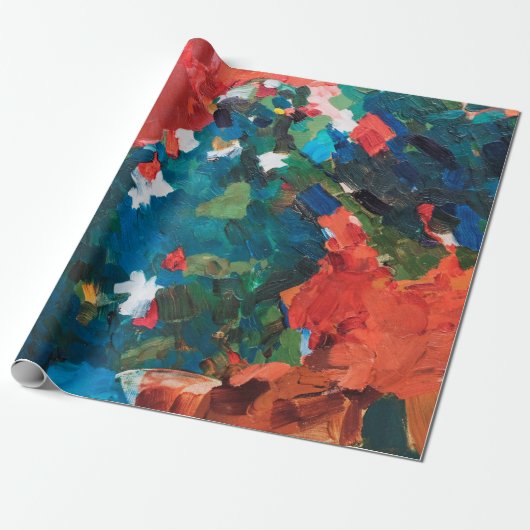 Abstracte achtergrond van olieverschilderen op can cadeaupapier (Uitgerold)