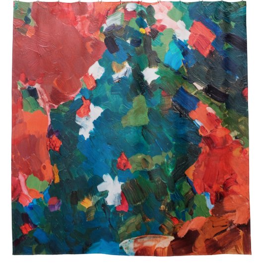 Abstracte achtergrond van olieverschilderen op can douchegordijn (Voorkant)