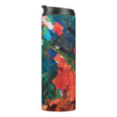 Abstracte achtergrond van olieverschilderen op can thermosbeker (Geroteerd rechts)