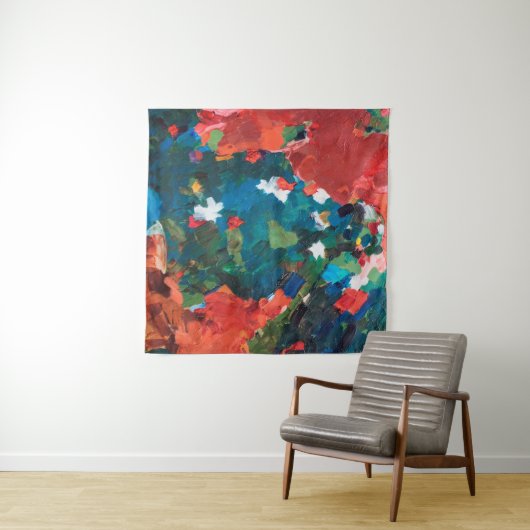 Abstracte achtergrond van olieverschilderen op can wandkleed (In Situ (horizontaal))