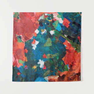 Abstracte achtergrond van olieverschilderen op can wandkleed