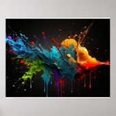 Abstracte achtergrond van splash poster (Voorkant)