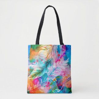 Abstracte achtergrond van waterverf vlekken en vle tote bag
