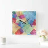 Abstracte achtergrond vierkante klok (Huis)