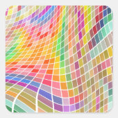 Abstracte achtergrond vierkante sticker (Voorkant)