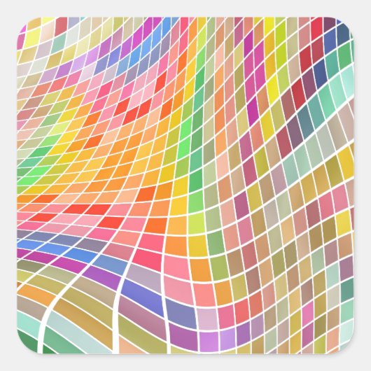 Abstracte achtergrond vierkante sticker (Voorkant)