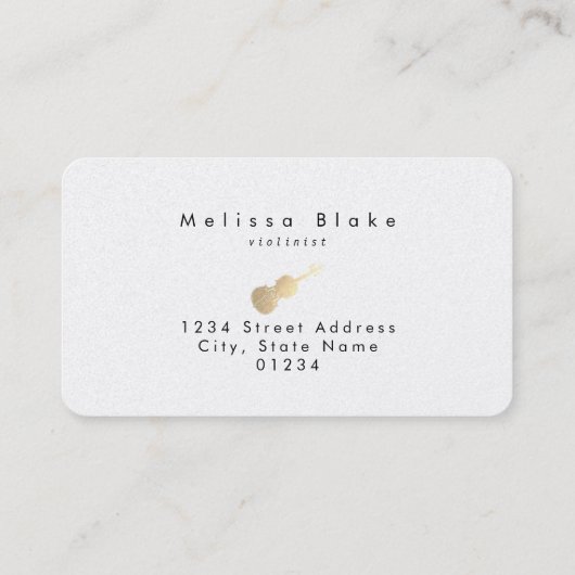 abstracte achtergrond violist visitekaartje (Achterkant)