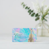 abstracte achtergrond violist visitekaartje (Staand voorkant)