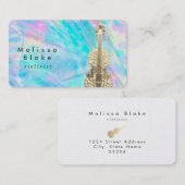 abstracte achtergrond violist visitekaartje (Voorkant / Achterkant)