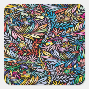 Abstracte achtergrond voor bloemkjespapier, ventil vierkante sticker