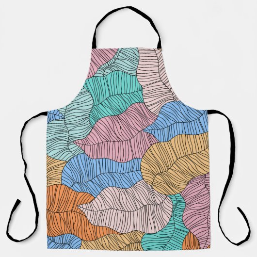 Abstracte achtergrond voor kleurenschildervormig b schort (Voorkant)