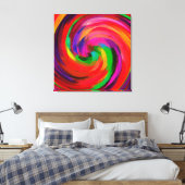 Abstracte achtergrond voor kleurrijke kunstdraden canvas afdruk (Insitu (Slaapkamer))