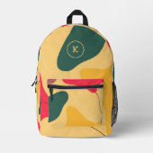 Abstracte achtergrond voor kleurrijke organische v bedrukte rugzak (Voorkant)