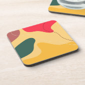 Abstracte achtergrond voor kleurrijke organische v bier onderzetter (Linkerzijde)