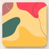 Abstracte achtergrond voor kleurrijke organische v bier onderzetter (Voorkant)