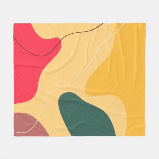 Abstracte achtergrond voor kleurrijke organische v fleece deken (Voorkant (Horizontaal))