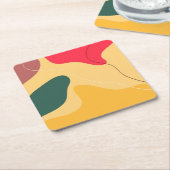 Abstracte achtergrond voor kleurrijke organische v kartonnen onderzetters (Schuin)