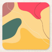 Abstracte achtergrond voor kleurrijke organische v kartonnen onderzetters (Voorkant)