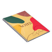 Abstracte achtergrond voor kleurrijke organische v notitieboek (Rechterzijde)