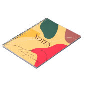 Abstracte achtergrond voor kleurrijke organische v notitieboek (Linkerzijde)