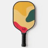 Abstracte achtergrond voor kleurrijke organische v pickleball paddle (Achterkant)