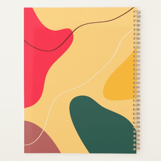 Abstracte achtergrond voor kleurrijke organische v planner (Achterkant)