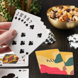 Abstracte achtergrond voor kleurrijke organische v pokerkaarten