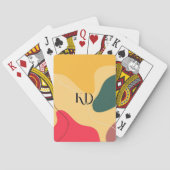 Abstracte achtergrond voor kleurrijke organische v pokerkaarten (Achterkant)