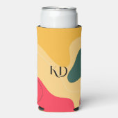 Abstracte achtergrond voor kleurrijke organische v seltzer blikjeskoeler (Seltzer Voorkant)