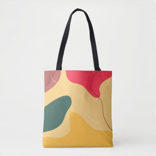 Abstracte achtergrond voor kleurrijke organische v tote bag (Voorkant)