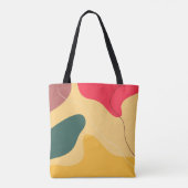 Abstracte achtergrond voor kleurrijke organische v tote bag (Achterkant)