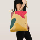 Abstracte achtergrond voor kleurrijke organische v tote bag (Dichtbij)