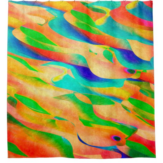 abstracte achtergrond voor multikleurenverf douchegordijn (Voorkant)
