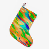 abstracte achtergrond voor multikleurenverf kleine kerstsok (Voorkant (Hangend))