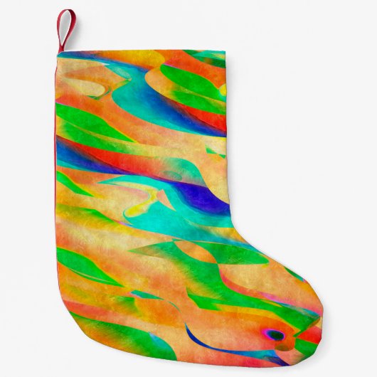 abstracte achtergrond voor multikleurenverf kleine kerstsok (Voorkant)