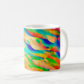 abstracte achtergrond voor multikleurenverf koffiemok (Voorkant rechts)