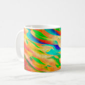 abstracte achtergrond voor multikleurenverf koffiemok (Voorkant links)
