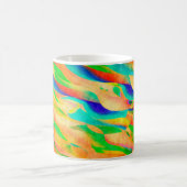 abstracte achtergrond voor multikleurenverf koffiemok (Center)