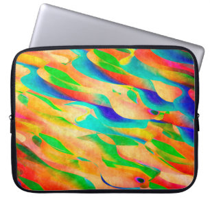 abstracte achtergrond voor multikleurenverf laptop sleeve