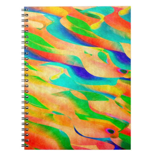 abstracte achtergrond voor multikleurenverf notitieboek (Voorkant)