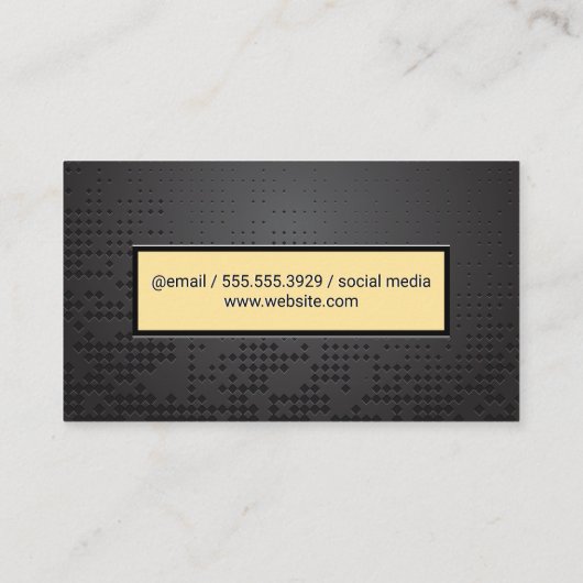 Abstracte achtergrond voor zwart metaal visitekaartje (Achterkant)