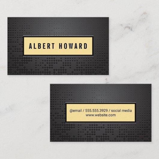 Abstracte achtergrond voor zwart metaal visitekaartje (Voorkant / Achterkant)