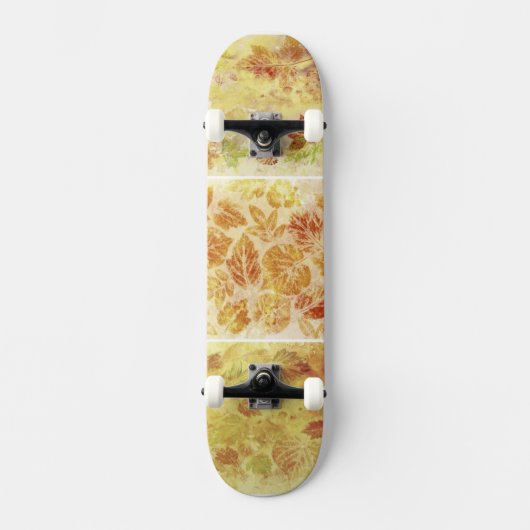 Abstracte achtergrond, waterverf, bladeren skateboard (Voorkant)